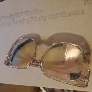 Trina Turk Corsica blush‎ crystal cat eye style Sunglasses brand new
